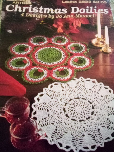 Leisure Arts Christmas Doilies 4 Designs Leaflet 2522 Craft Booklet