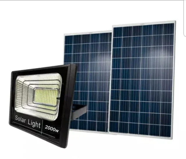 Faro Led Solare Faretto LED Solare Da Giardino 800W, 497 LED, IP67, Telecomando, Batteria 12 Ore - Shunjiunboy Faro 800W A Energia Solare