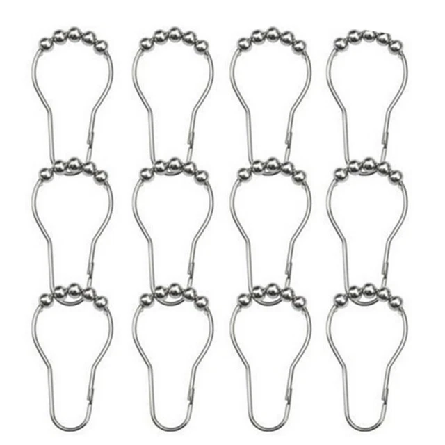 12 un. ganchos de cortina anillo de cortina de bola de rodillo clips colgantes accesorios decorativos