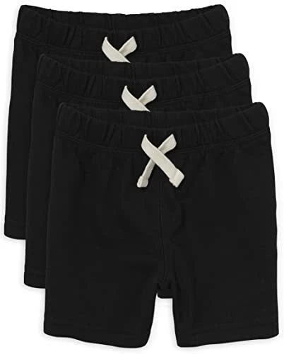 baby boys And Toddler French Terry Shorts, Black 3 Pack, 3T US