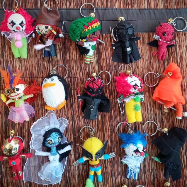 46 piezas cuerda vudú muñeco llavero voodoo dolls venta al por mayor superhéroe 3