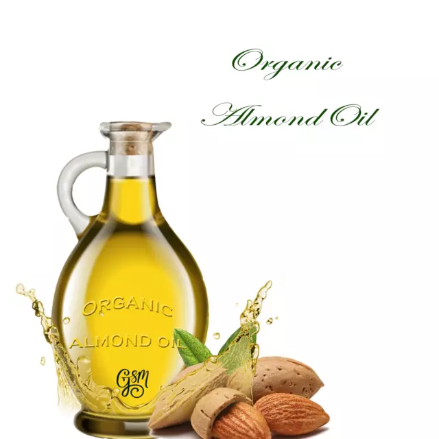 Sweet Almond OIL ORGANIC Carrier Oil Cold Pressed 100% PURE Skin & Haircare DIY