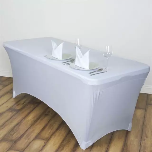 Spandex 4ft ,6ft ,8ft  Stretch Fitted Tablecloth Table Cover Wedding Event