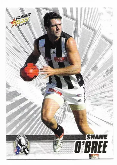 2008 Afl Select Classic Collingwood Shane O’bree # 40 Common Card