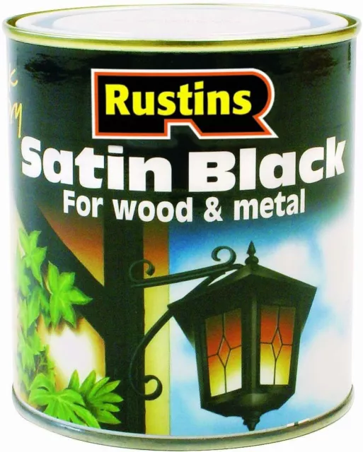RUSTINS Satin Black Paint 2.5L 2.5 l (Pack of 1)