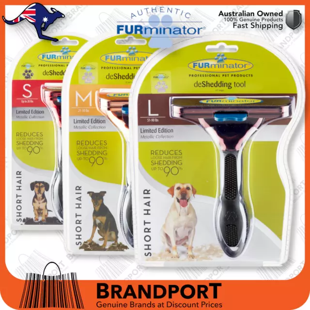 FURminator AUTHENTIC Deshedding brush comb for Short Hair Dogs: L /M /S ✅AUS