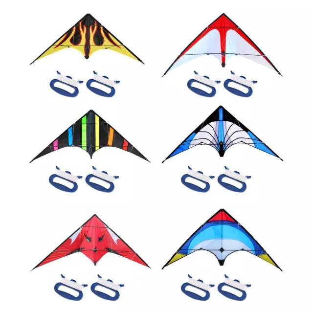 Stunt Power Kite Acrobatic Sport Kite Novelty 47inch Durable Outdoor Triangle