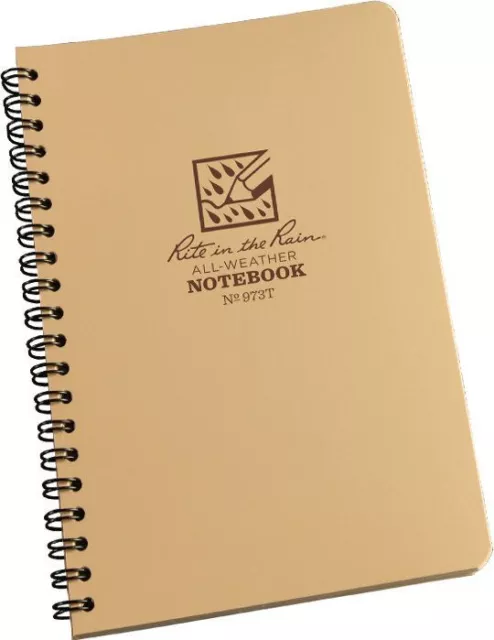 Rite In The Rain Spiral Notebook - Universal, Tan, 4 5/8 X 7 973T