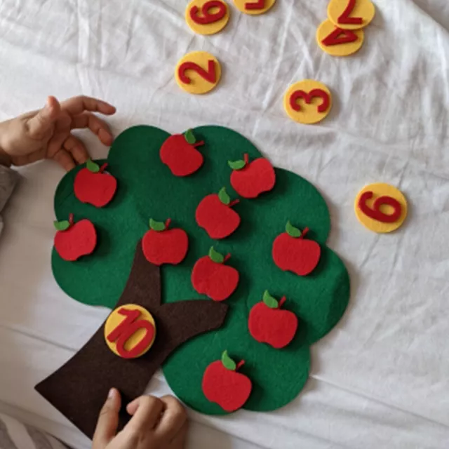 Tree Educational Toy Non-woven Children Puzzle Handmade DIY Math T TnMPUKP F  JW