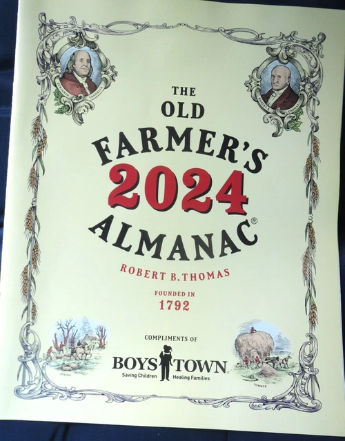 THE OLD FARMER'S Almanac 2024 Boys Town June Solstice pages 4.19