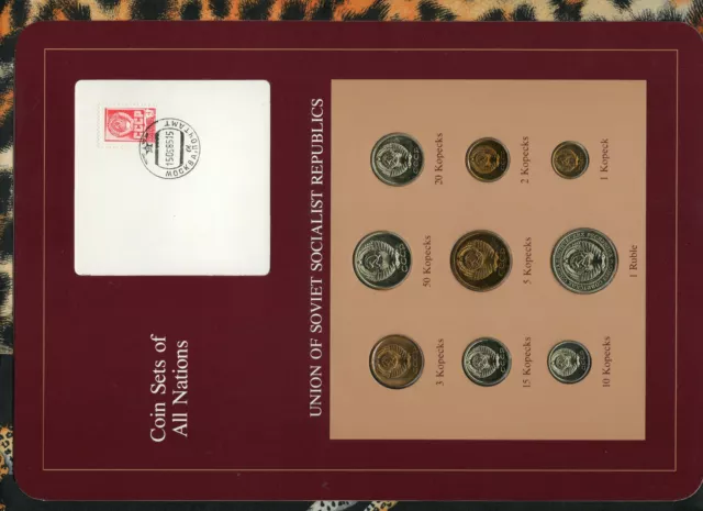 Coin Sets of All Nations USSR Russia 1976-1989 50 Kopeck 1976 UNC 3 Kopeck 1989