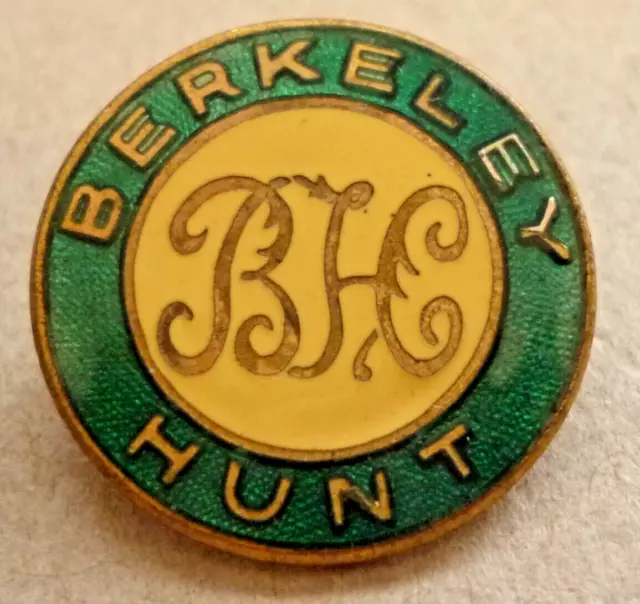 Vintage Enamel Badge Berkeley Hunt Foxhounds Hunting Supporters Club Badge