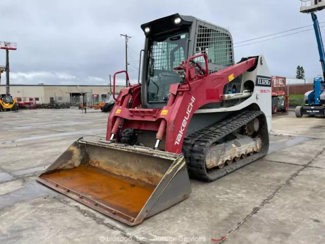 2019 Takeuchi TL12R-2 Skid Steer Crawler Track Loader Aux Hyd Cab A/C bidadoo