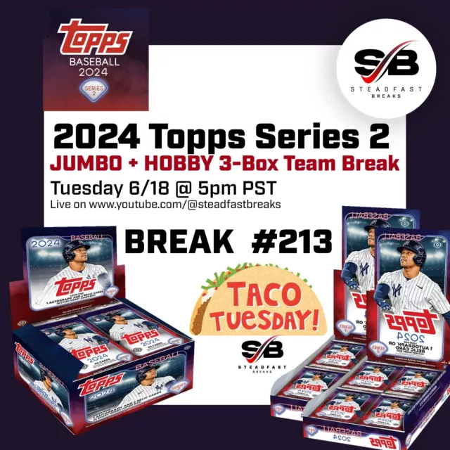 WASHINGTON NATIONALS 2024 Topps Series 2 JUMBO + Hobby 3Box Team Break