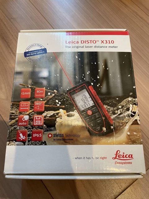 Leica Disto X310 Laser Distance Measure Meter Black Red Used W/Box Japan