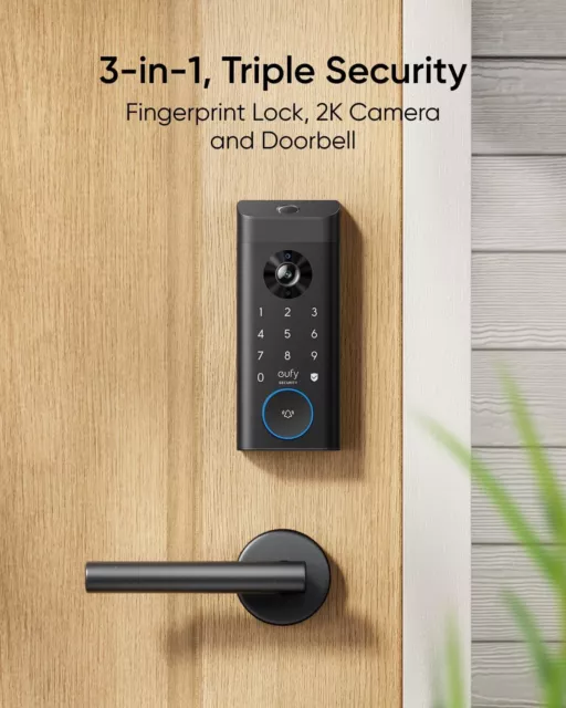 eufy Security Video Smart Lock E330 3-in-1 2K Camera+Doorbell+Door Lock |Refurb 2