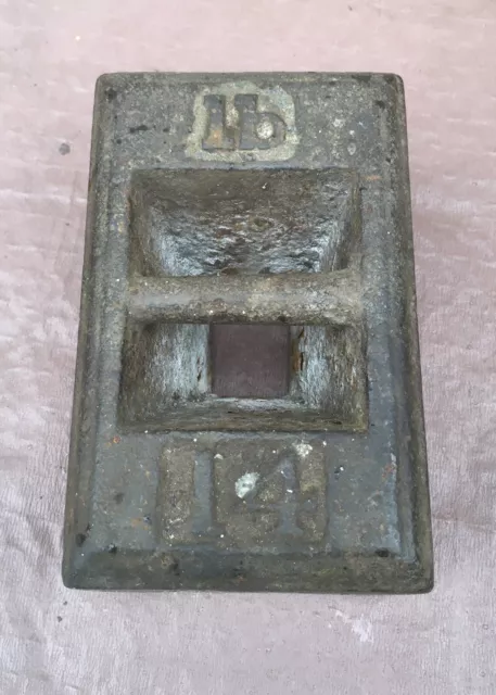 Vintage 14lb cast iron weight