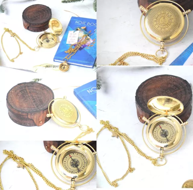 The Golden Brass Compass Symbol Reader Alethiometer Unique Design Handmade Gift