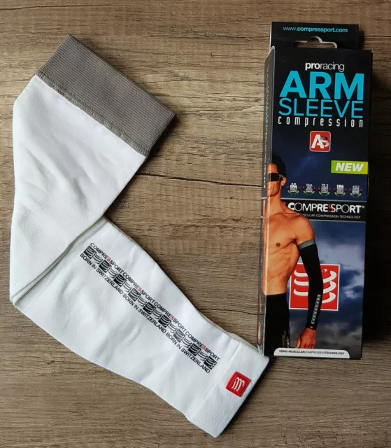 Compressport pro racing Arm sleeve Armlinge unisex weiß Gr.1