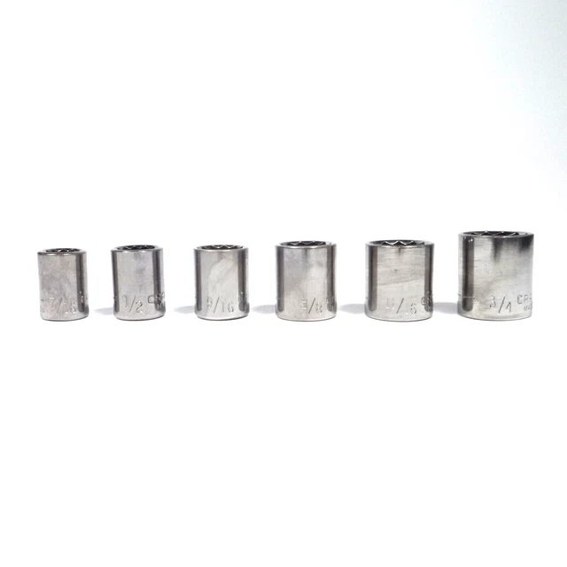 Craftsman Socket Set of 6 12 Point G Series Sockets 3/8 Drive