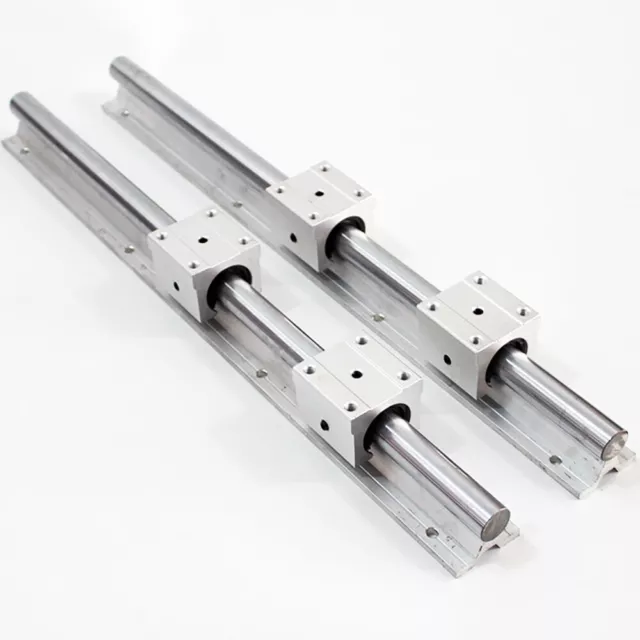 2X SBR20 1000mm Fully Supported Linear Rails Shaft Rod& 4X SBR20UU Block Bearing 3