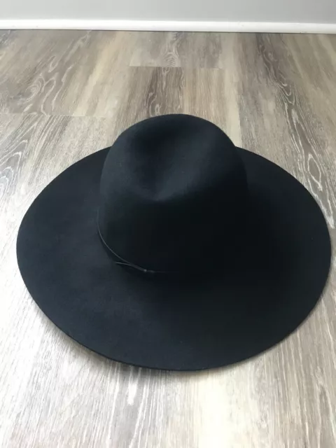 Nordstrom Black Floppy Wool Hat $85 3