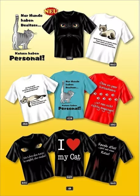 Fun Collection - Camiseta Camisa Con Gato Motivo Regalo a Elegir Divertido