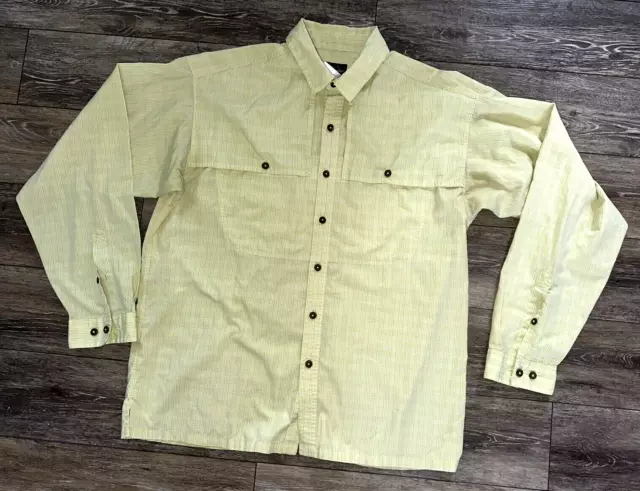 PATAGONIA GREEN PLAID Long Sleeve Hiking Fishing Shirt Button Up Mens ...