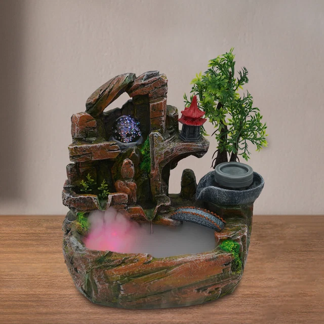ROCKERY FOUNTAIN WATERFALL Automatic Pump Desktop Water Sound Indoor