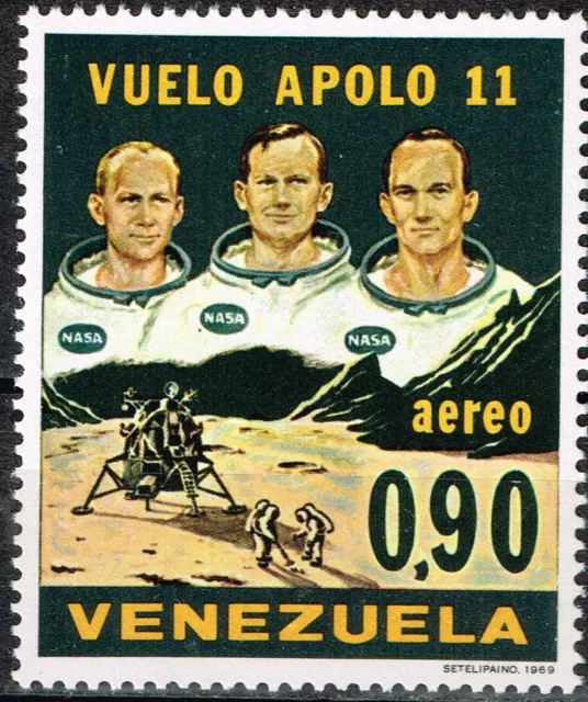 Venezuela US Space Moon Explorer Apollo 11 1969 Airmail stamp MNH