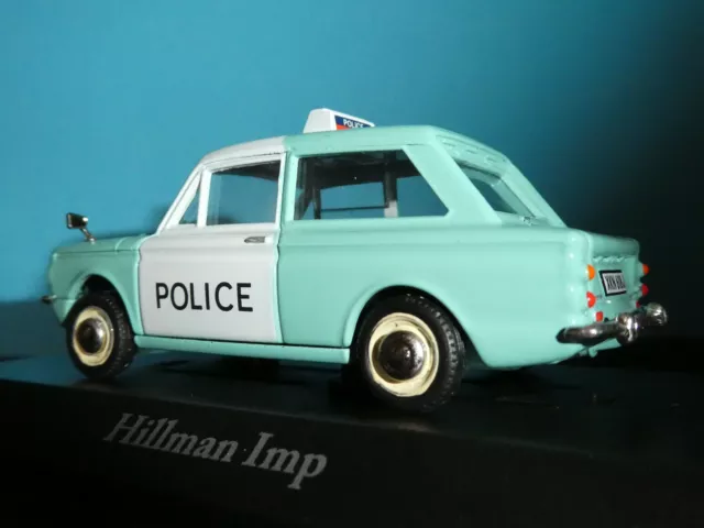 Hillman Imp Police Panda car 1970 White /Green Atlas  Collectors Model 3