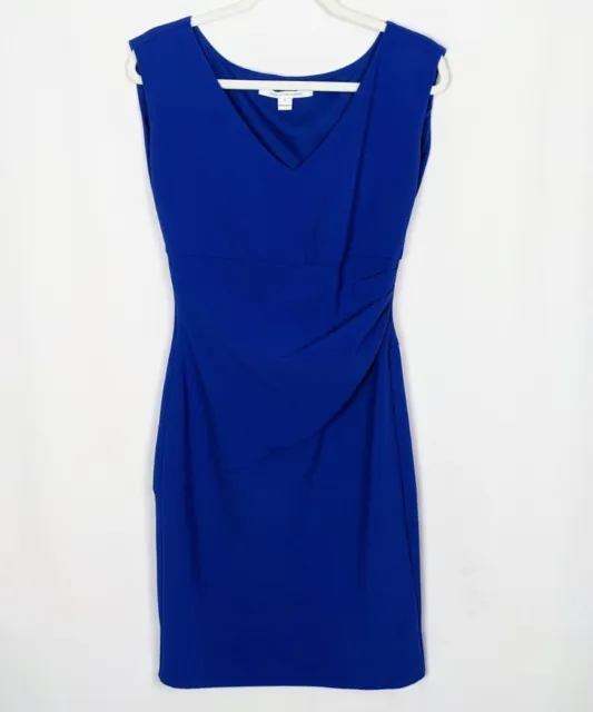 DVF Diane Von Furstenberg Royal Blue Riviera Bevin Ponte Sheath Knee Length sz.6