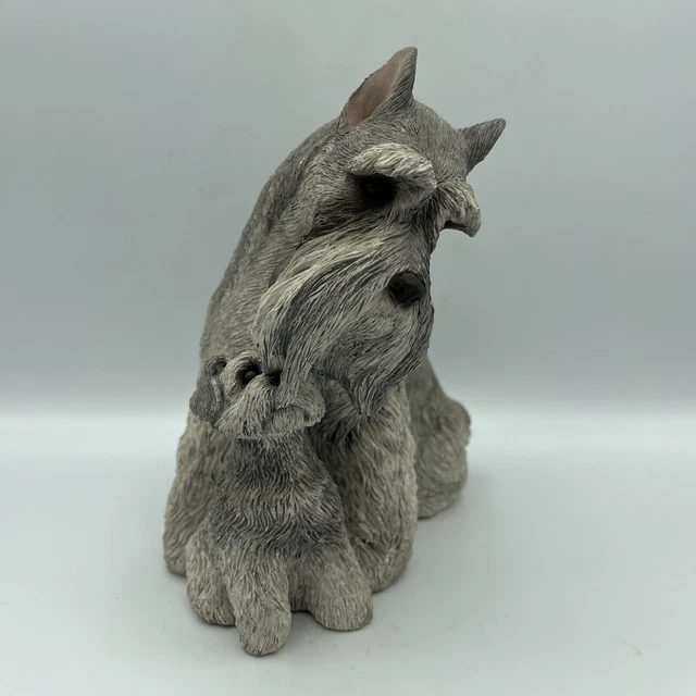 Vintage Sandicast Dog Schnauzer Pup Figurine Figure Statue Sculpture Sandra Brue
