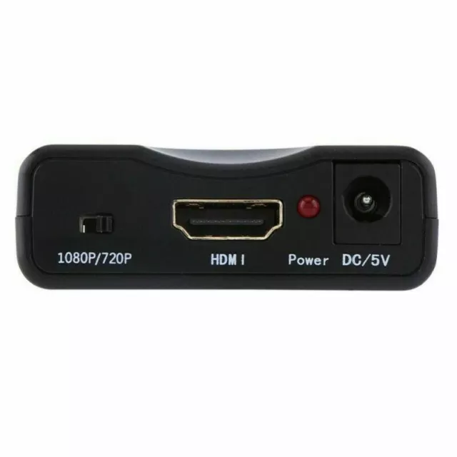 CONVERSOR EUROCONECTOR- AV SCART A HDMI Convertidor Adaptador Video Audio 1080P 3