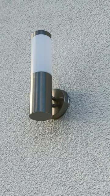 Außenleuchte Wand Lampe Gartenlampe Edelstahl Terrasse E27