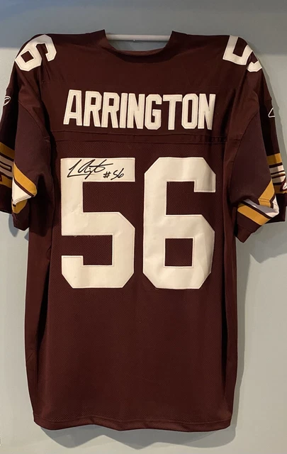 Washington Redskins Lavar Arrington Signed 70th Anniversary Throwback Jersey #56