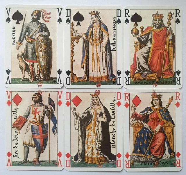 Vintage Playing Cards Grimaud Dames De France France 52 & 2J & H Uk Freepost