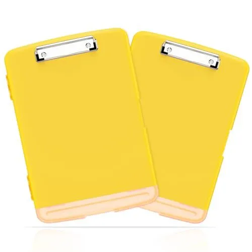 Plastic Clipboard with Storage Set of 2 Folder Nursing Clipboards Side Openin...