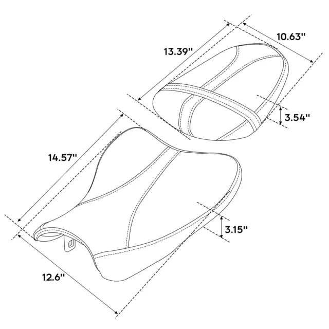 Driver Passenger Seat Fit For Suzuki GSXR1000 GSXR-1000 GSXR 1000 2007-2008 US 2