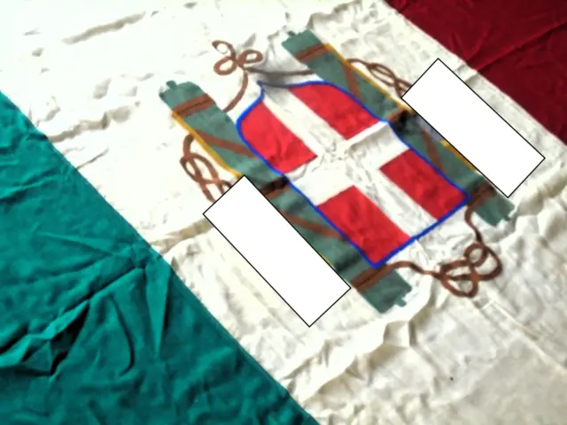 Vecchia bandiera Sabauda con littori --Misura grande
