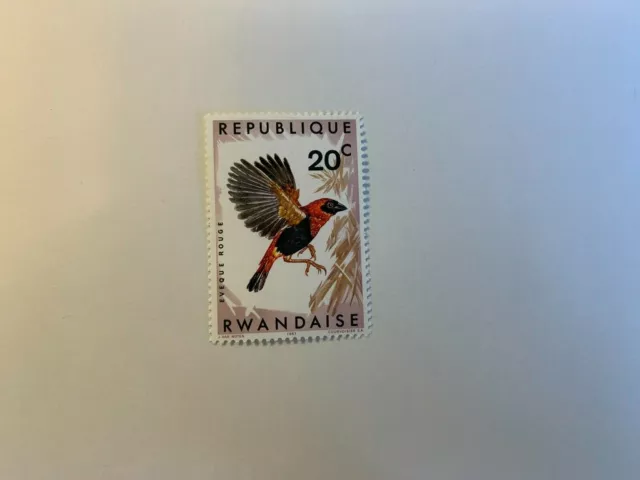 Rwanda Rwandaise 1967 Mnh Birds Red Bishop