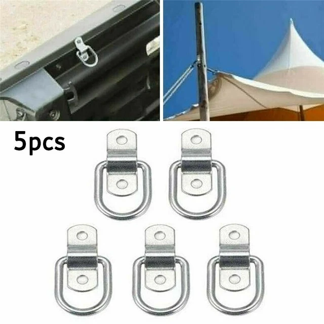 5PCS Rimorchio Forgiato Chiusura Camion Audew D Anelli Gancio Cinghia Giù Carico