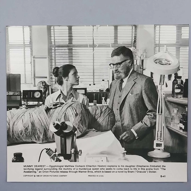 1980 The Awakening Movie Photo 8 x 10 Charlton Heston Stephanie Zimbalist