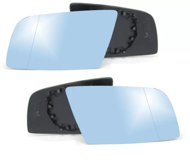 Spiegel Glas Set R+L Außenspiegel asph. Blau beheizt passend für BMW E60 E61 E63