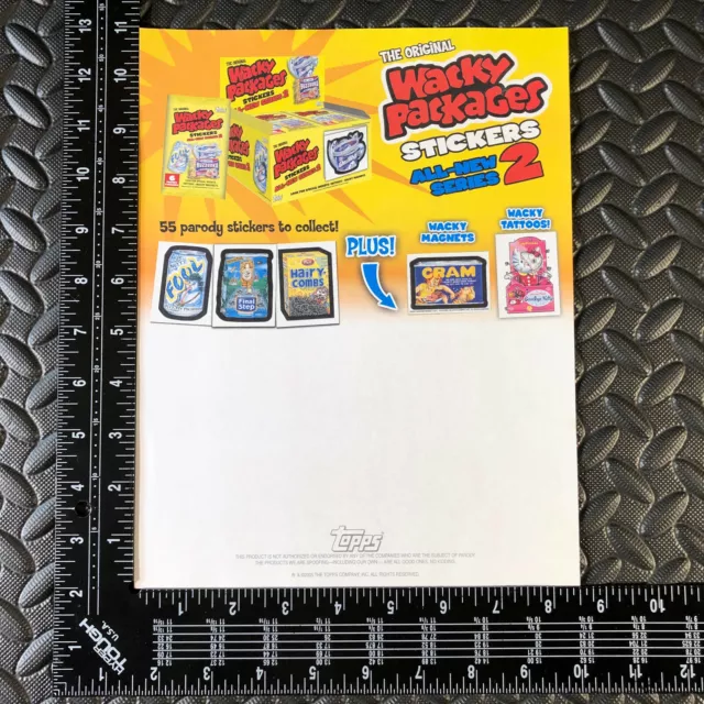 Topps 2005 Wacky Packages Ans2 Promo Tab Sell Half Sheet Flyer All-New Series 2