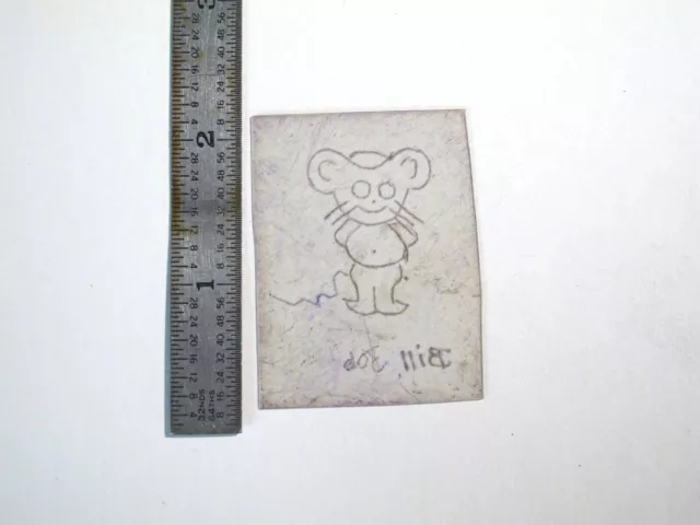 De Colección Años 60 Años 70 Tatuaje Flash Plantilla de Acetato Mouse Firmado PC
