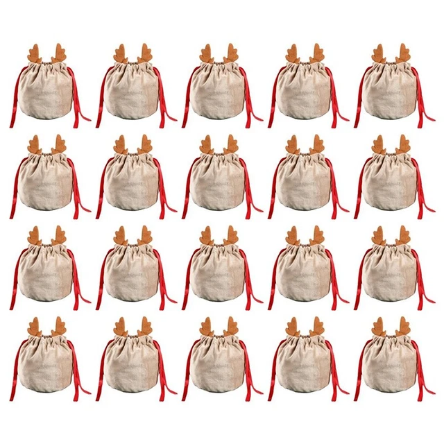 1 set sacchetti di caramelle natalizi sacchetti decorazione festa regalo di Natale A X1Y8