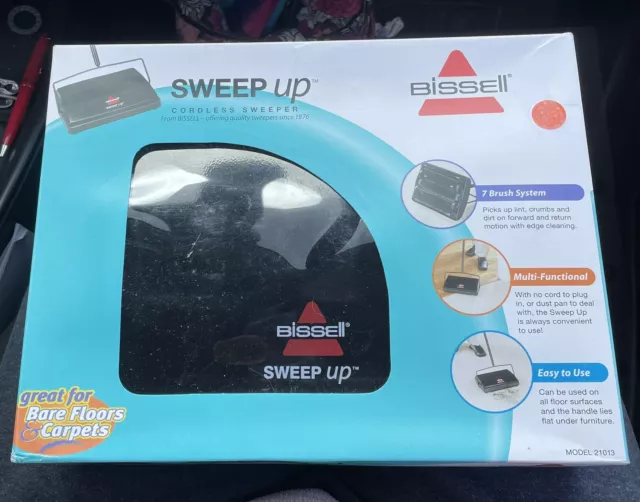 Bissell Sweep Up Black Cordless Sweeper Broom Manual Floor Carpet Model 21013 Bissell Sweep Up Black Cordless Sweeper Broom Manual Floor Carpet Model 21013
