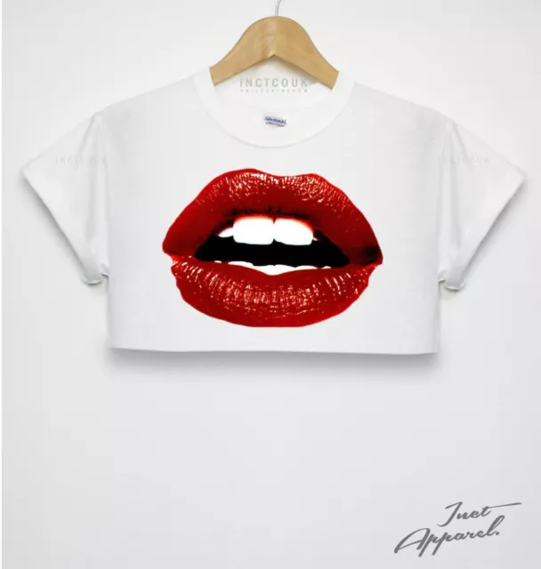 Red Lips Crop Top Estate Rugged Shop Abbigliamento Ragazze Donna Bambini Moda Vacanze 2