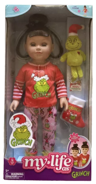 My Life As 18" Poseable Grinch Sleepover Doll Brunette Hair, Green Eyes NEW